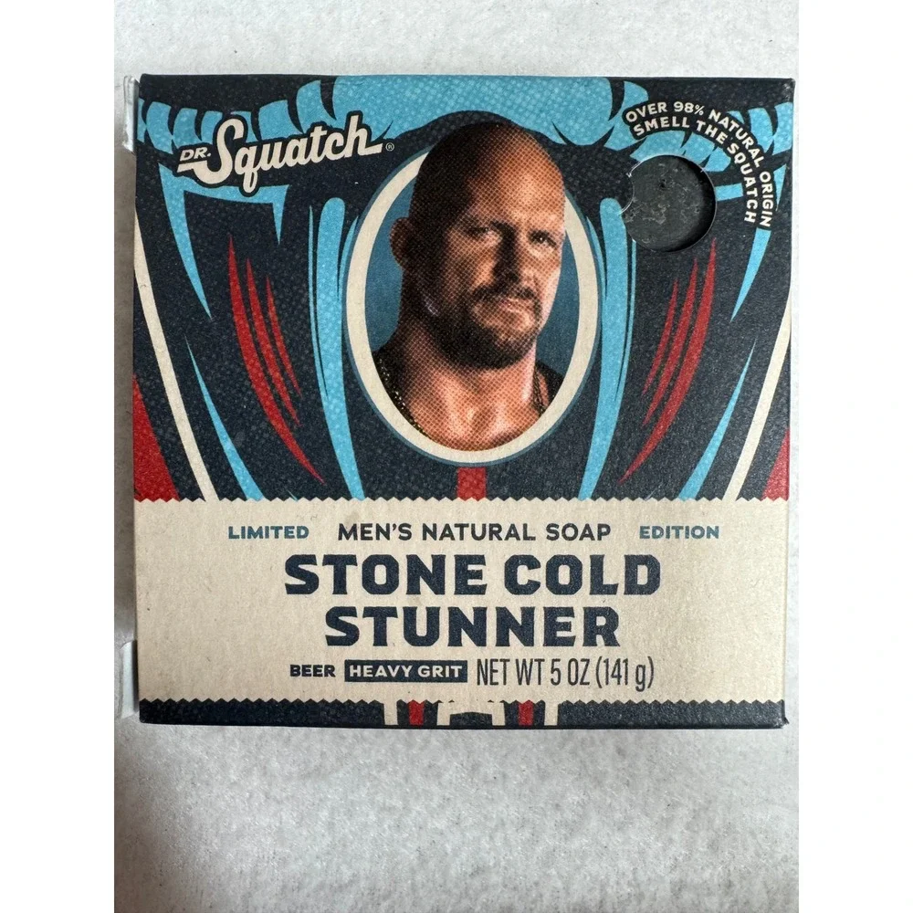 Dr Squatch Stone Cold Stunner Soap 4 Bar Lot WWE Steve Austin Heavy Grit LE